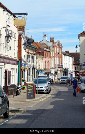 Town centre of Chertsey Surrey UK Stock Photo - Alamy