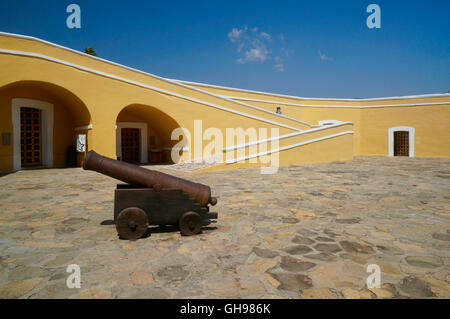 Historic Spanish fort and Museum in Acapulco, Mexico. Fort San Diego in the old part of Acapulco. Stock Photo