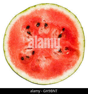 Ripe sliced watermelon, isolated on white background Stock Photo