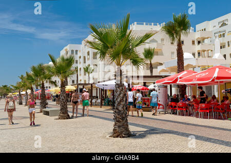 Quarteira resort, the seafront promenade, Algarve, Portugal Stock Photo