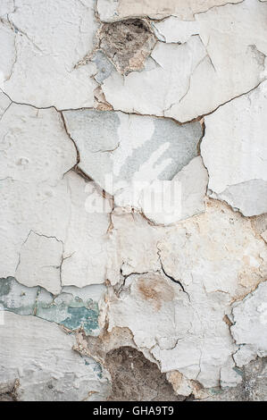 Wall crack texture, squat building, Belgrade, Serbia Stock Photo