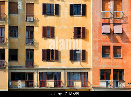 Old colored house in Florence at sunny day Stock Photo