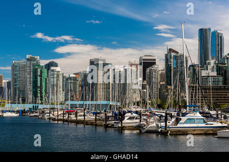 City skyline as seen from Stanley Park, Vancouver, British Columbia, Canada Stock Photo