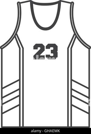 Template jersey basketball v-neck vector illustration flat design outline  template clothing collection 5149012 Vector Art at Vecteezy