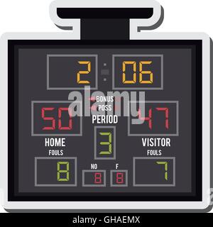 basketball scoreboard icon Stock Vector