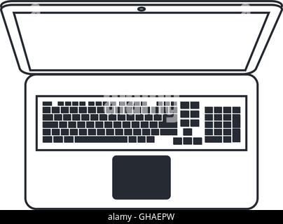 laptop topview icon Stock Vector