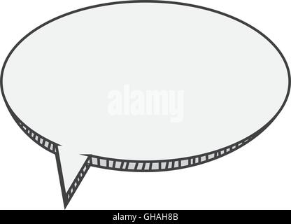 cardboard conversation bubble icon Stock Vector