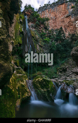 Waterfall Cascades d'Akchour, Talassemtane National Park, Morocc Stock Photo