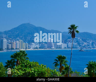 Acapulco skyline and Acapulco Bay, Mexico Stock Photo