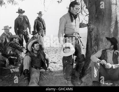 WEITES LAND - THE BIG COUNTRY USA 1958 William Wyler Steve Leech (CHARLTON HESTON) and Terrill Cowboys Regie: William Wyler Stock Photo