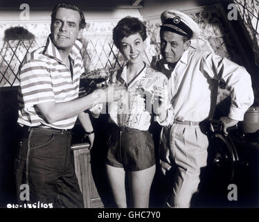 DOUBLE BUNK UK 1961 C.M. Pennington-Richards Jack (IAN CARMICHAEL), Peggy (JANETTE SCOTT with Hot Pans), Sid (SID JAMES) Regie: C.M. Pennington-Richards Stock Photo