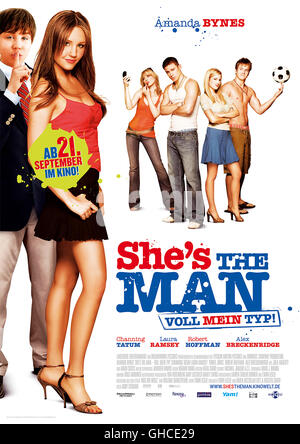 SHE'S THE MAN - VOLL MEIN TYP She's the man USA 2006 Andy Fickman Filmplakat Regie: Andy Fickman aka. She's the man Stock Photo