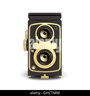 Old camera isolated 3d rendering Stock Photo