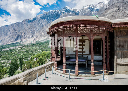 Baltit fort in Karimabad, Pakistan with a view of the Hunza valley Stock Photo