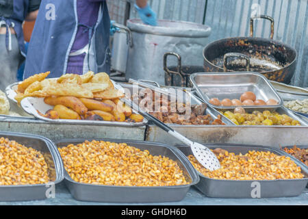 Traditional ecuadorian food at street market in Cuenca, Ecuador. Stock Photo