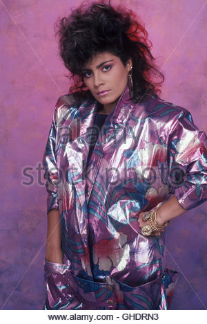 Lisa 'Lisa Lisa' Velez of Lisa Lisa and Cult Jam poses in studio on ...