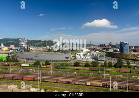 Linz: Premises of Voestalpine AG steelworks, Austria, Oberösterreich ...
