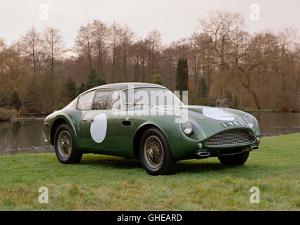 1961 Aston Martin DB4 GT Zagato 3. 7 litre Lightweight Berlinetta racing number 1 VEV Country of origin United Kingdom Stock Photo