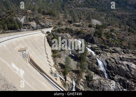 O'Shaughnessy Dam and Hetch Hetchy Reservoir. Yosemite National Park. California. USA Stock Photo