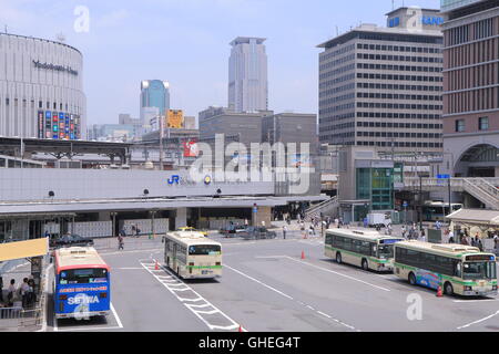 JR Osaka Station and bus terminal in Osaka Japan. Stock Photo