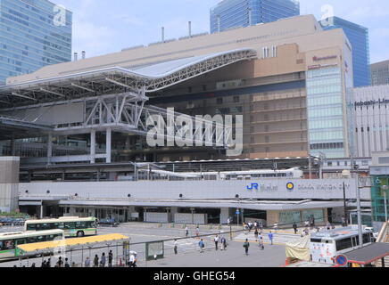 JR Osaka Station and bus terminal in Osaka Japan. Stock Photo