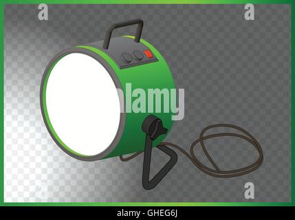 searchlight isometric 3d vector Stock Vector