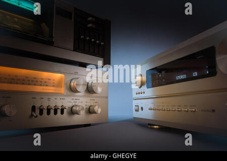 Hi-Fi receivers in studio shot