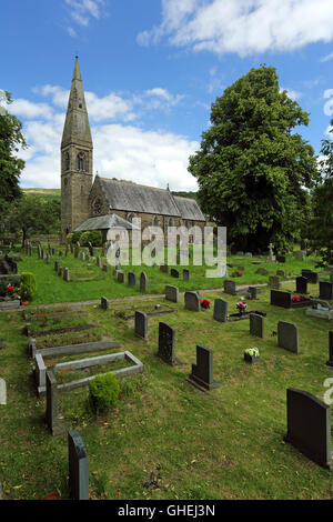 St. John the Baptist parish Church, Bamford, Peak District, Derbyshire, England, UK. Stock Photo