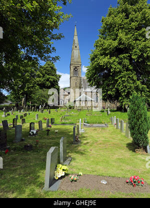 St. John the Baptist parish Church, Bamford, Peak District, Derbyshire, England, UK. Stock Photo