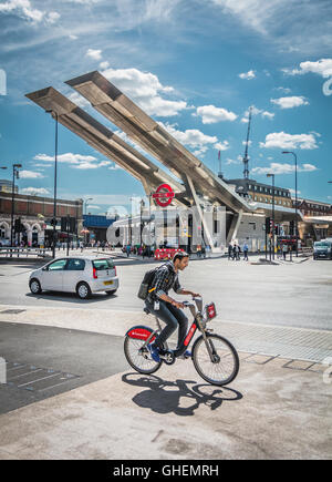 Vauxhall Cross transport interchange in the London Borough of Lambeth, London,  United Kingdom Stock Photo