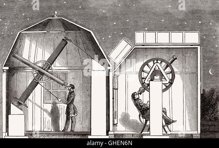 Astronomical Observatory, 19th century Stock Photo