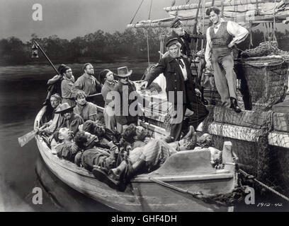 Piraten im Karibischen Meer REAP THE WILD WIND USA 1942 Cecil B. DeMille Scene with RAYMOND MASSEY (King Cutler), RAY MILLAND (Steve Tolliver) on a clipper ship. Regie: Cecil B. DeMille