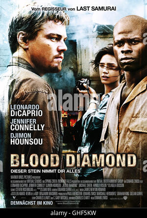 BLOOD DIAMOND Blood Diamond USA 2006 Edward Zwick Blood Diamond / Plakatmotiv / Poster / Filmplakat Regie: Edward Zwick aka. Blood Diamond Stock Photo