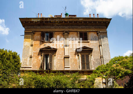 Bottom view of traditional house in Rome Stock Photo