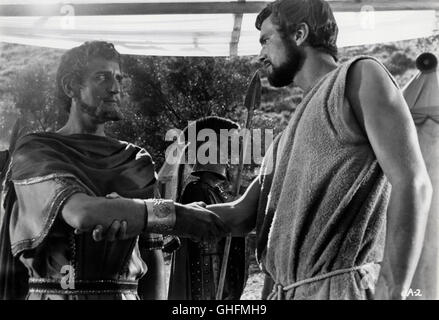 JASON AND THE ARGONAUTS UK/USA 1964 Don Chaffey Peleas (DOUGLAS WILMER) and Jason (TODD ARMSTRONG) Regie: Don Chaffey Stock Photo