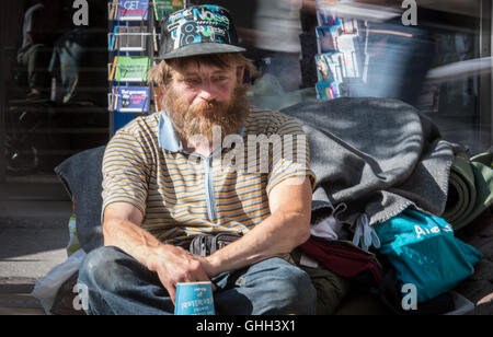 Frankfurt, Germany. 14th Sep, 2016. Reiner Schaad, the homeless man ...