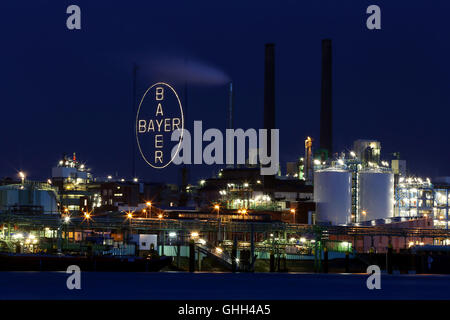 Leverkusen, Germany. 31st Jan, 2013. FILE - A file photo dated 31 January 2013 shows the logo of Bayer is lit up behind the old factory gate of the chemical and pharmaceutical company in Leverkusen, Germany, 31 January 2013. Bayer has purchased cancer specialists Algeta. Photo: Oliver Berg | usage worldwide/dpa/Alamy Live News Stock Photo