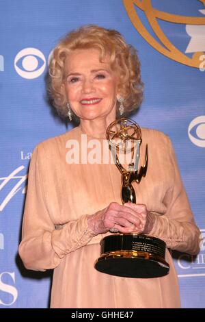 File. 28th Sep, 2016. AGNES NIXON (December 10, 1922 - September 28, 2016) was an American actress, writer and producer. She is best known as the creator of soap operas of 'All My Children' and 'One Life to Live, ' has died. She was 93. Nixon died due to complications from Parkinson's disease and a recent stroke. Pictured: June 27, 2010 - Las Vegas, Nevada Agnes Nixon with award at 37th Annual Daytime Emmy Awards Press Room inside Las Vegas Hilton. (Credit Image: © Ed Geller/Globe Photos/ZUMApress.com) Stock Photo