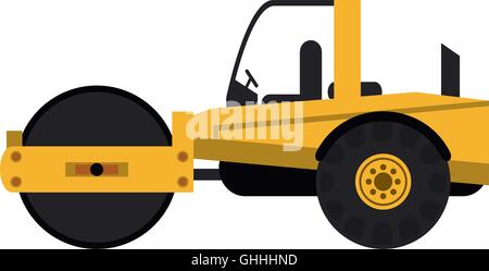 industrial steamroller icon Stock Vector