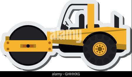 industrial steamroller icon Stock Vector