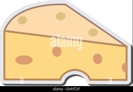 single cheese icon Stock Vector