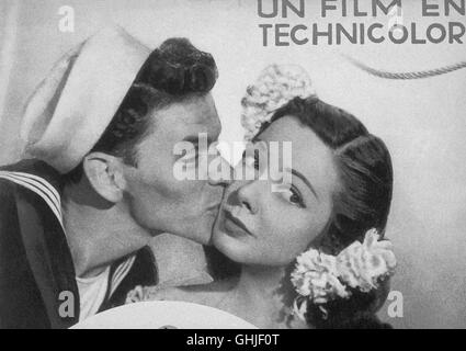 FRANK SINATRA (Clarence Doolittle), KATHRYN GRAYSON (Susan Abbott) Regie: George Sidney aka. Anchors Aweigh Stock Photo