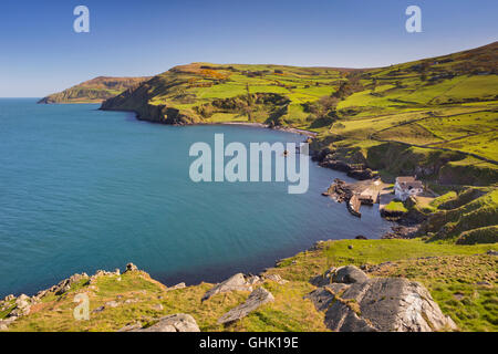 View from Torr Head on the Causeway Coast of Northern Ireland on a sunny day. Stock Photo