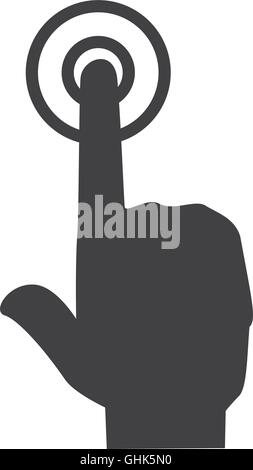finger button touch icon vector graphic Stock Vector