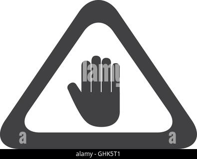 hand sign precaution icon vector graphic Stock Vector