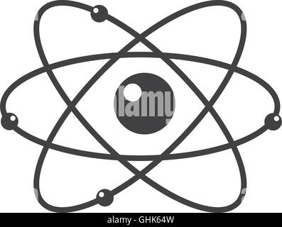 atom atomium chemical icon vector graphic Stock Vector