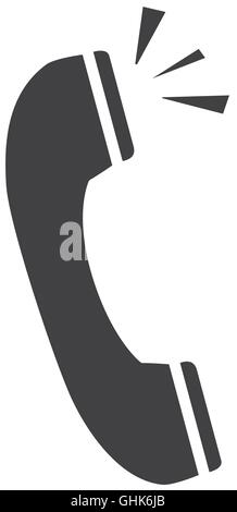telephone handset call icon vector graphic Stock Vector