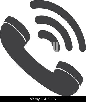 telephone handset call icon vector graphic Stock Vector