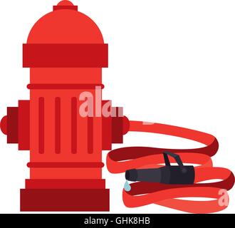 hydrant hose tank city icon vector graphic Stock Vector