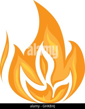 flame fire burn icon vector graphic Stock Vector